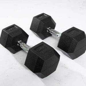 hexagon rubber dumbbell